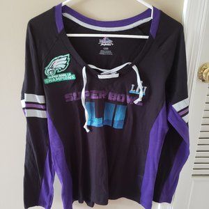 Women's Philadelphia Eagles L/S Superbowl Shirt